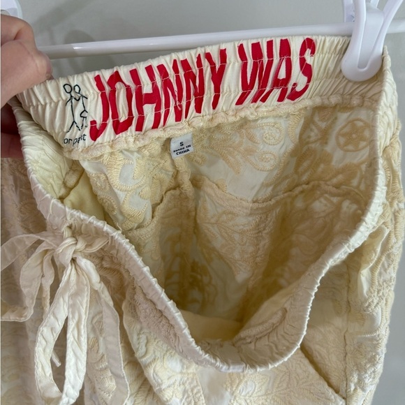 Johnny Was Love Pull On Embroidered Cargo Pants - Off White/Cream - Size Small - Picture 6 of 16